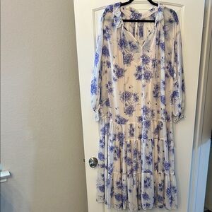 Free People Feeling Groovy Long Sleeve Midi Dress